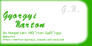 gyorgyi marton business card